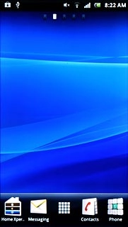 Press the status bar at the top of the display and drag it downwards.