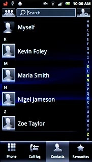 Press the new contact icon.