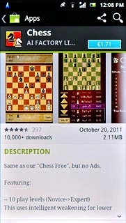 To buy an application:Press the price.