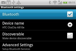 When the box next to the menu item is ticked (V), Bluetooth is turned on.
