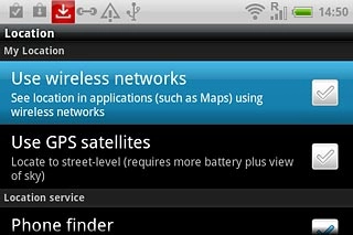 Press Use wireless networks to turn the function on or off.