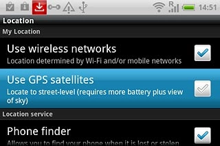 Press Use GPS satellites to turn the function on or off.