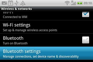 Press Bluetooth settings.