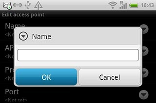 Key in Vodafone Mail and press OK.
