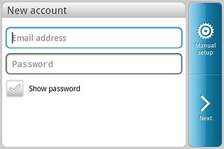 Press Email address and key in your email address (such as name@provider.com).