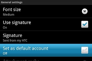 Press Set as default account to turn on the function.