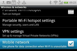 When the box next to the menu item is ticked (V), the function is turned on.