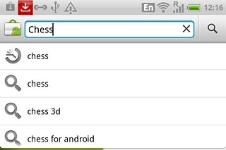 Key in the name of the required application and press the search icon.