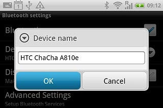 Key in the required name and press OK.