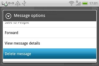 Press Delete message.