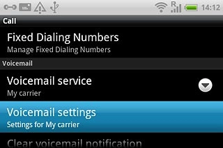 Press Voicemail settings.