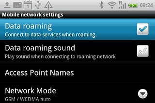 When the box next to the menu item is ticked (V), the function is turned on.