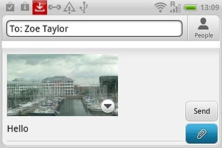 Write subject and text for your picture message.Press Send.