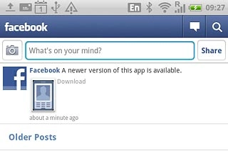 Press What's on your mind.
