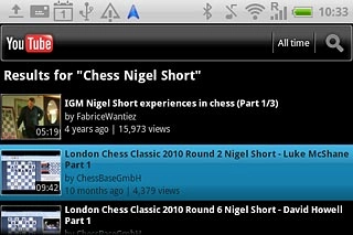 Press the required video clip to start playback.