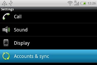 Press Accounts & sync.