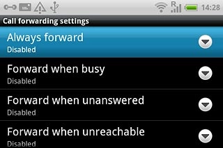 Press one of the following options:Always forward