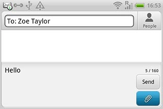 Press the attachment icon.Choose one of the following options:Insert picture, go to 4a.Insert video clip, go to 4b.Insert audio file, go to 4c.