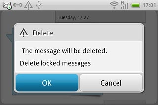 Press OK to confirm.