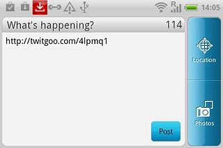 Key in text for the picture.Press Post.