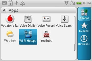 Press Wi-Fi Hotspot.