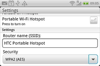 Press the drop down list below Security.