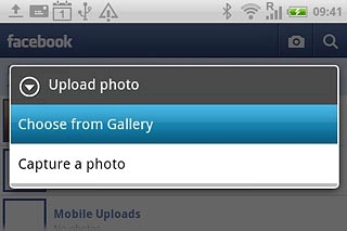 Press Choose from Gallery.Go to the required folder.