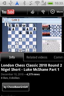 Start playing the required video clip, see above.Press More.