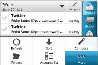 If required, press More.