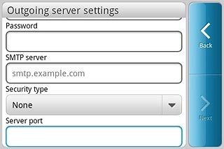 Press the field below Server port and key in 25 