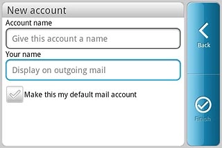 Press the field below Your name and key in the required sender name.
