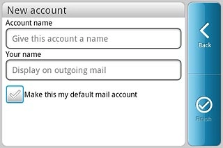 Press Finish.Wait while your phone retrieves new email messages.