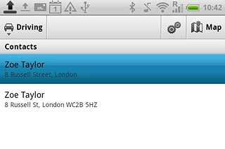 Press the required contact.