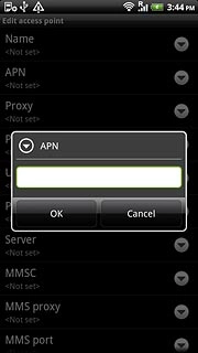 Key in mms.vodafone.net and press OK.