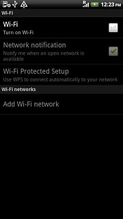 Press Wi-Fi to turn on Wi-Fi.