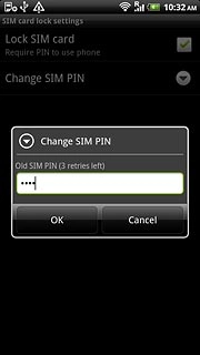 Key in your current PIN and press OK.