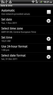Press Select time zone.