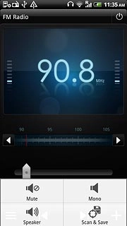 Press Speaker or Headset (depending on the current setting).