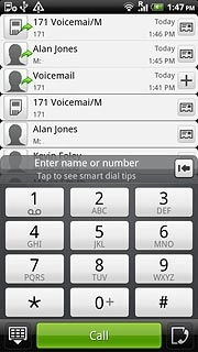 Press and hold 1 to call voicemail.