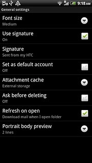 Press Set as default account to turn on the function.