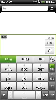 Press arrow down to see more words.