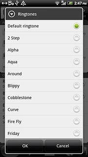 Press the required ring tone to listen to it.