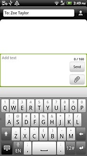 Press Add text.Write the text for your picture message.