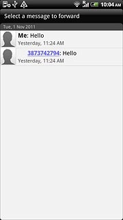Press the required text message.