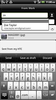 Matching contacts are displayed.Press the required contact.