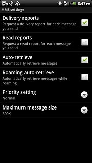 When the box next to the menu item is ticked (V), the function is turned on.