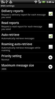 Press Roaming auto-retrieve to turn on the function.