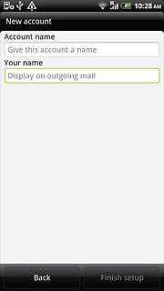 Press the field below Your name and key in the required sender name.