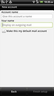 Press the field below Your name and key in the required sender name.