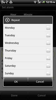 Press the required days to select the them.